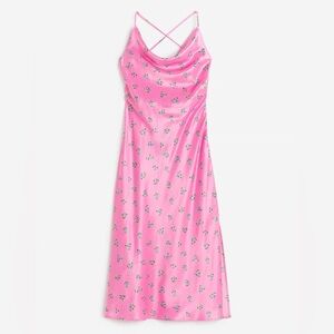 H&M OPEN-BACKED SATIN DRESS LARGE